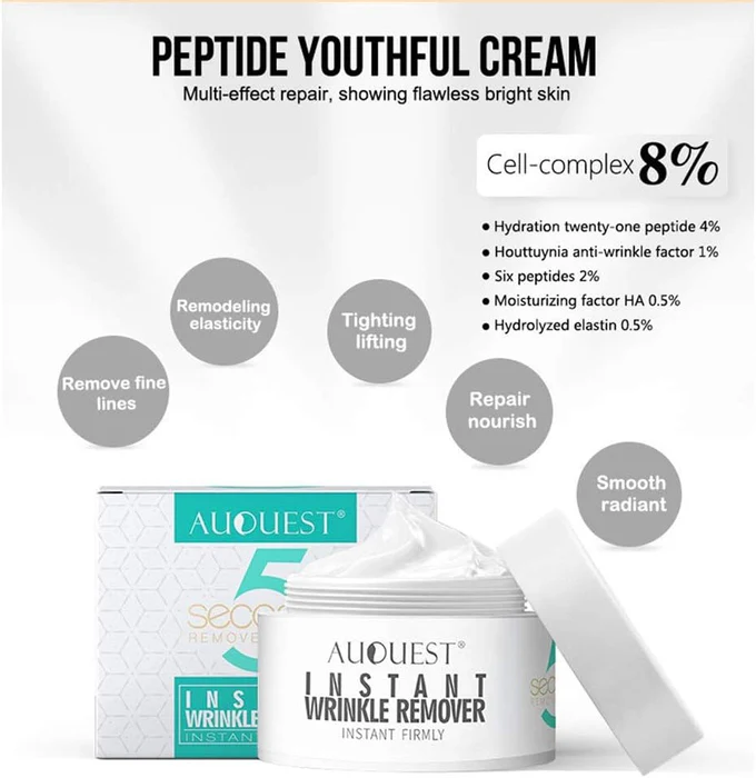 AUQUEST Crème Anti-Rides Effet Immédiat – Lifting Immédiat, Raffermissante & Anti-Âge