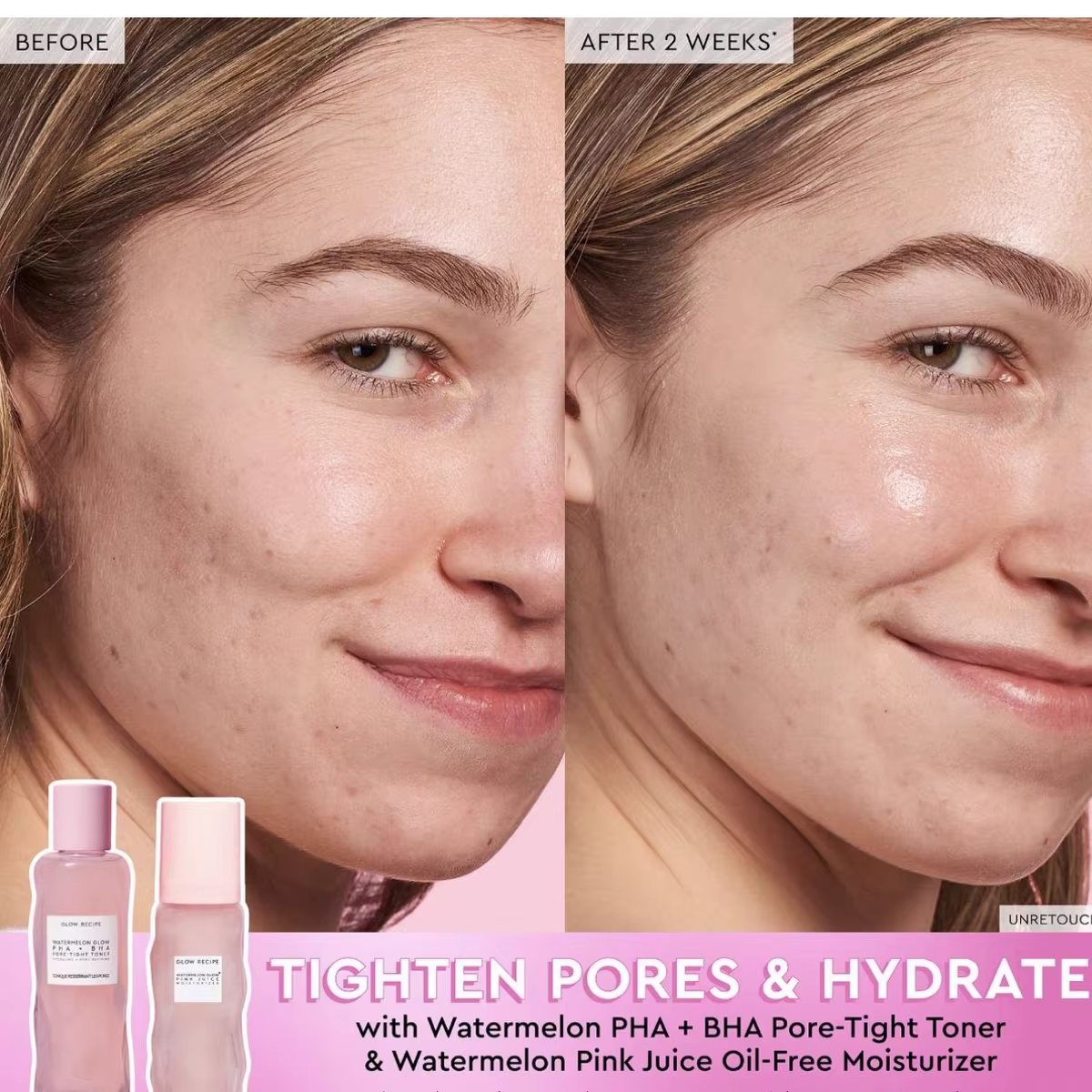 Glow Recipe - Toner Éclaircissant & Minimiseur de Pores – Acide Hyaluronique & Niacinamide, 150ml